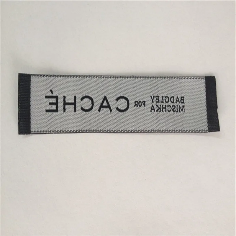 

Custom 2*9.4cm Brand Garment Woven Label for Clothing Main Label