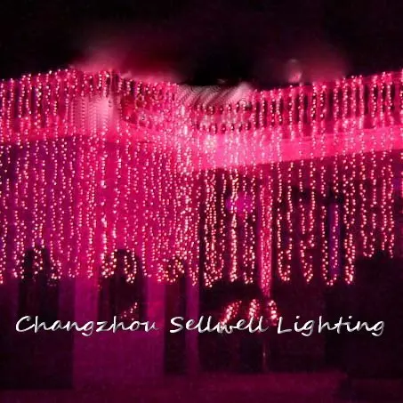 

GREAT!Holiday light hotel wedding celebration decoration 3*6m red LED lamp H276