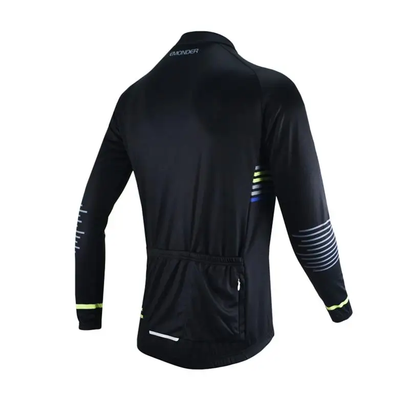 Велосипедная майка мужская с длинным рукавом кофта для велоспорта черная