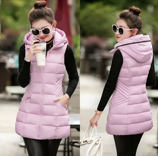 

Новинка Осень-зима 2018, длинный хлопковый жилет, жилет для женщин, жилет для увеличения удобрений, увеличенный хлопковый пуховой жилет, жилет...