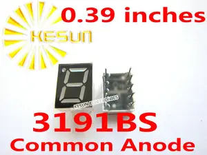 10 шт. x 0,39 дюйма Красный 3191BS 3191AS общий анодкатод, одинарная цифровая трубка светодиодный дисплей, модуль, светильник, бусины