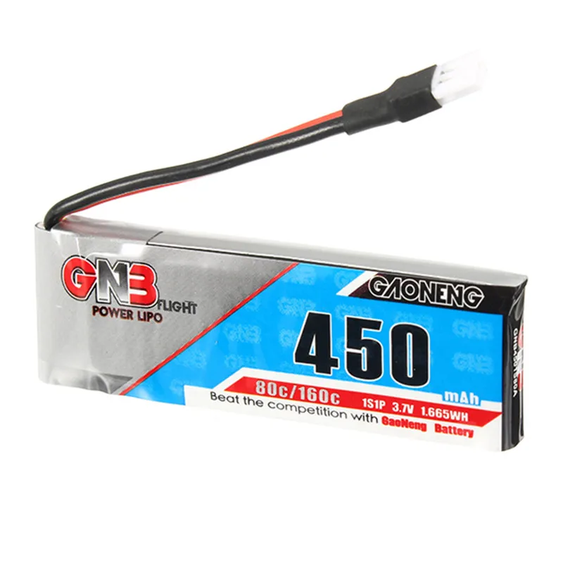 Аккумуляторная батарея Gaoneng GNB 3 7 V 450mAh 1S 80C/160C Lipo белый разъем для игрушки на