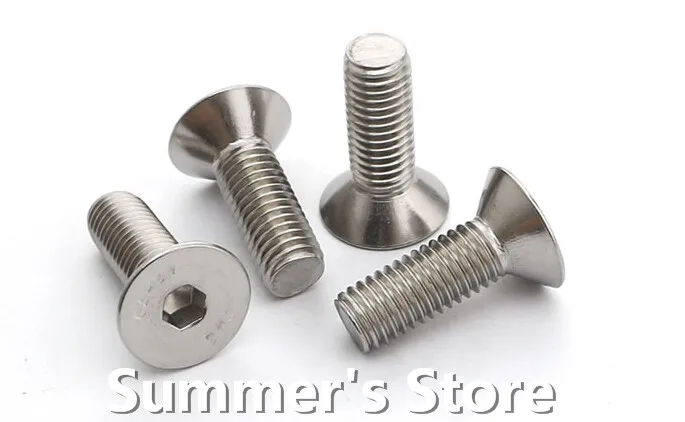 Винт с плоской головкой и шестигранной из нержавеющей стали 50 шт./лот DIN7991 M5 *