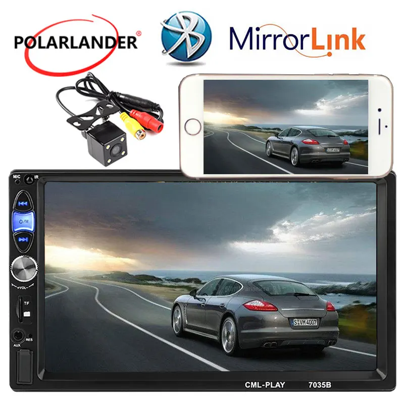 Автомагнитола 2 Din 7 дюймов мультиязычная стереосистема Mirror Link MP5 MP4 Bluetooth 2018 новый