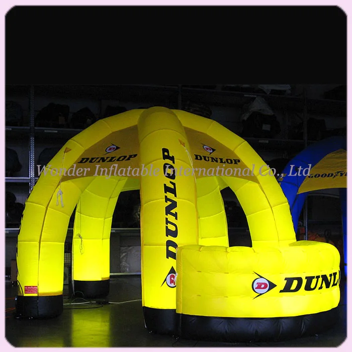 Надувная палатка паук с желтым освещением 6 мм|inflatable party|event lightinglight party |