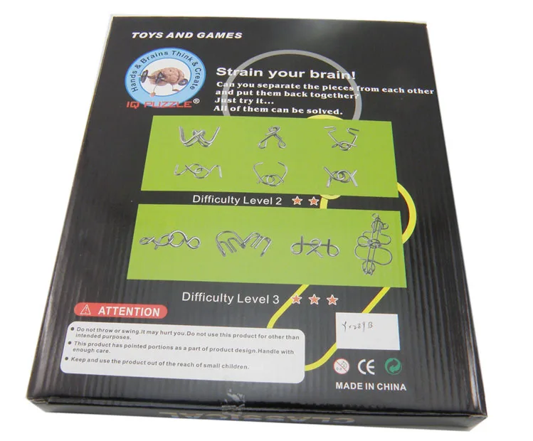 Развивающие игрушки для взрослых и игры кольцо решение Китайский Набор пазлов