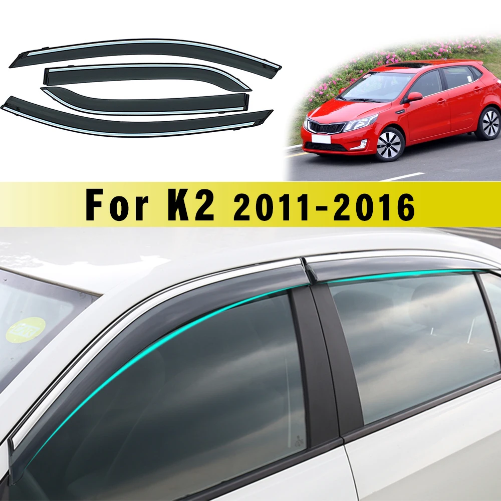 Козырек Оконный Для Kia K2 Sedan 2011-2016 дымчатые козыреки на окна автомобиля защита от