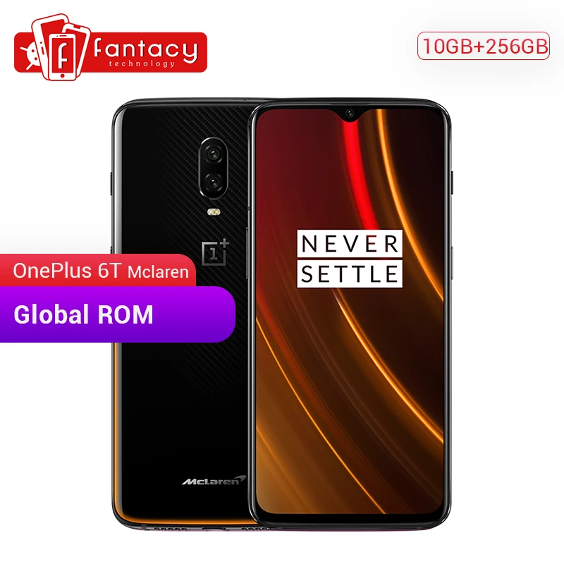 Оригинальный смартфон Oneplus 6 T 10GB 256GB mlaren Snapdragon 845 в дисплее с функцией