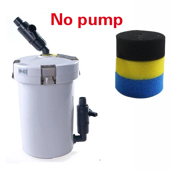 HW 603 No pump Sunsun аквариум фильтр ультра-тихий внешний аквариумный фильтр ведро 110 V-220 V/6 W/HW-602B/HW-603B/прозрачный стиль LW602B/LW603B - Цвет: HW 603 No pump