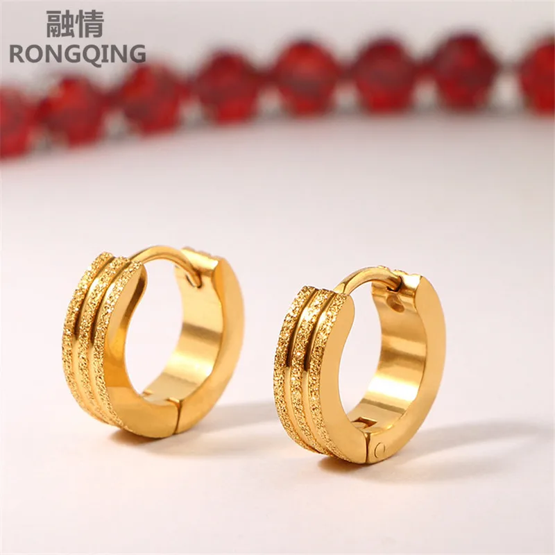 Круглые клипсы RONGQING 1 пара модные ювелирные изделия Прямая поставка с завода