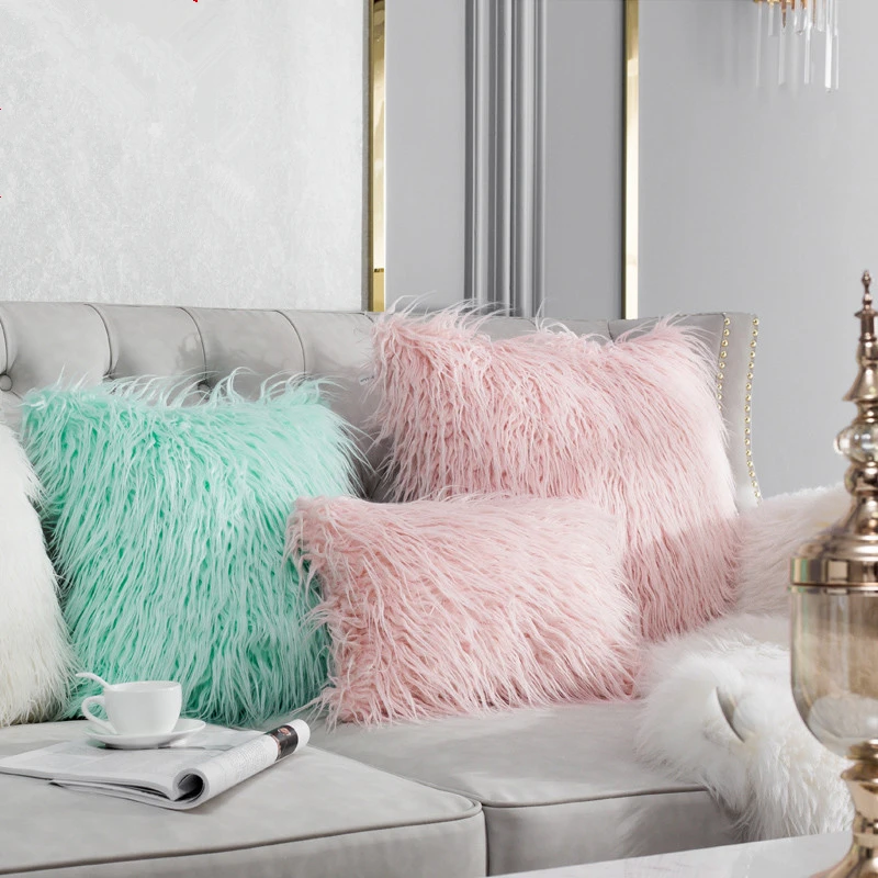 Мягкая Наволочка из искусственной шерсти плюшевая наволочка длинная меховая 30