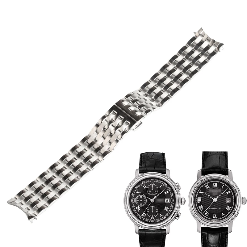 Ремешок WENTULA для TISSOT T045.407A из нержавеющей стали однотонный мужской браслет