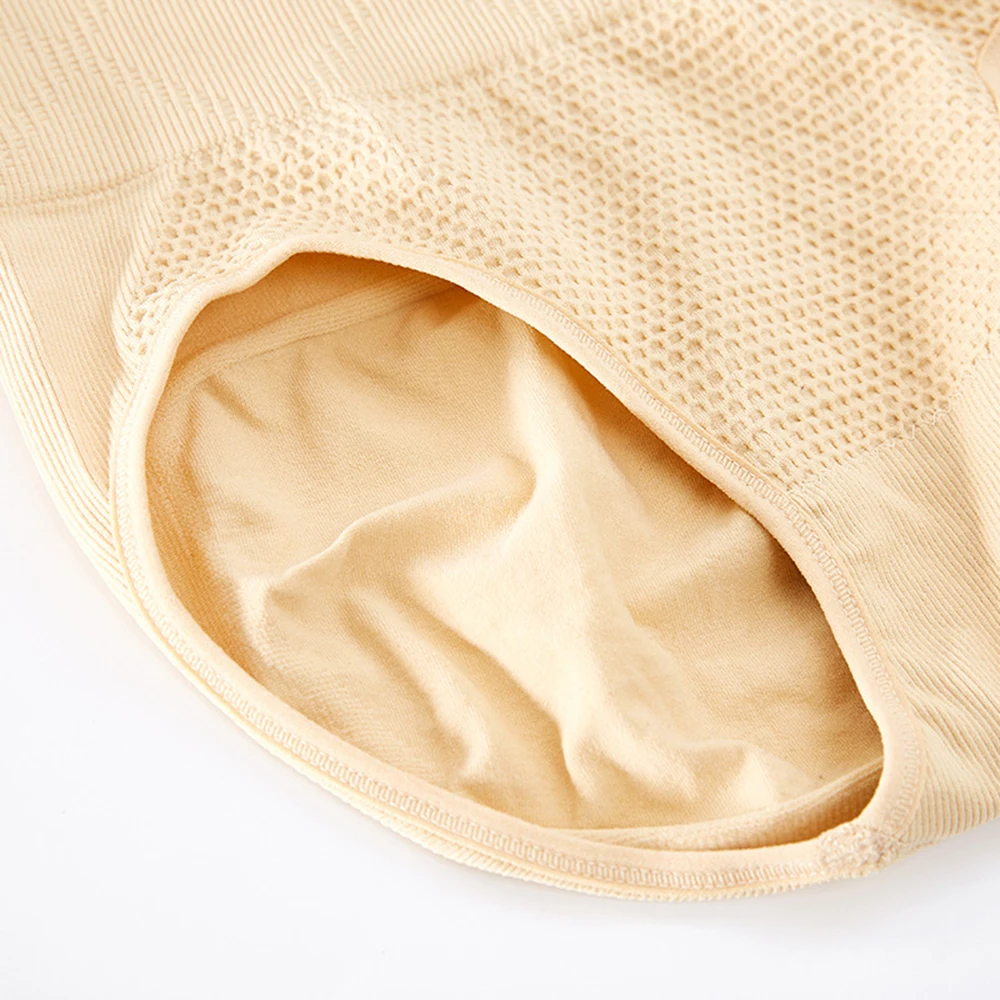 Женское нижнее белье с завышенной талией дышащее бесшовное для похудения черный