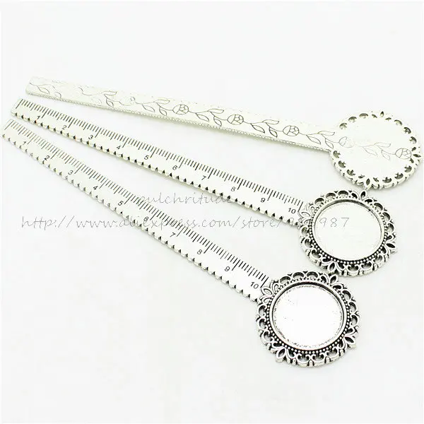 Милая колокольчик 5 шт./лот двухцветная линейка из сплава камея с круглыми