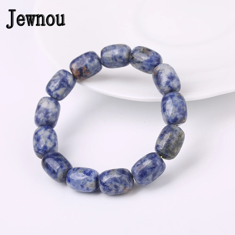 Jewnou синий veinstone браслет бусины из природных кристаллов цепи счастливый Шарм