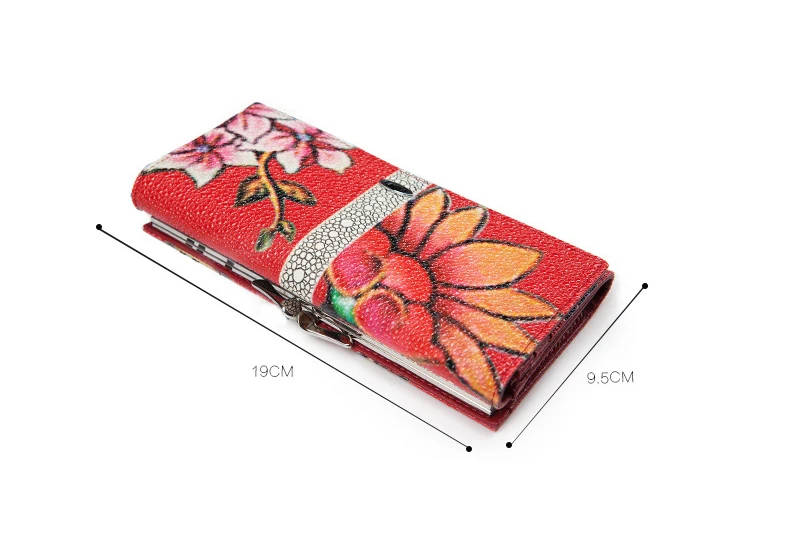 Женский кошелек из натуральной кожи, Длинный кошелек с застежкой, женский клатч с цветами, роскошный бренд, женские клатчи из натуральной кожи, кошельки, держатель для карт