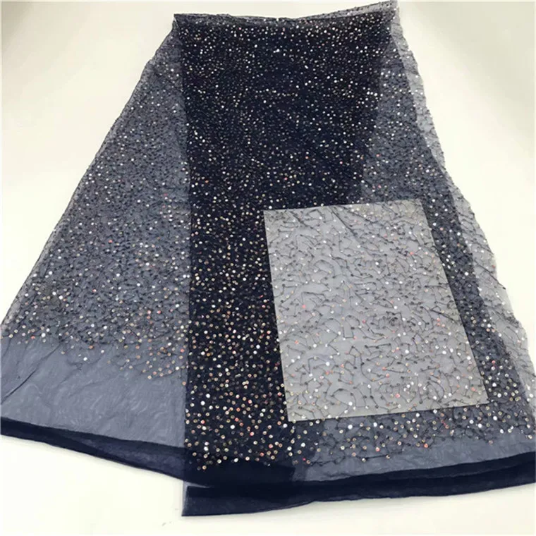 Высококачественное кружевное платье с пайетками в нигерийском стиле 5