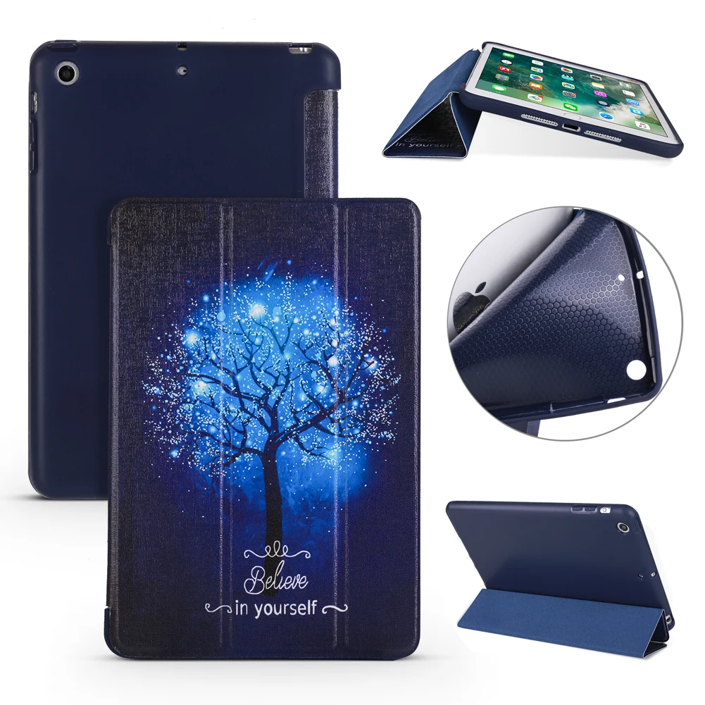 Флип PU + TPU кожаный чехол для ipad Mini 4 автоматического сна Смарт Стенд держатель