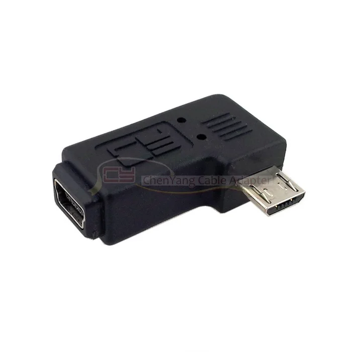 Кабель 90 градусов прямоугольный мини USB Женский к Micro USB Мужской данных Sypc адаптер питания
