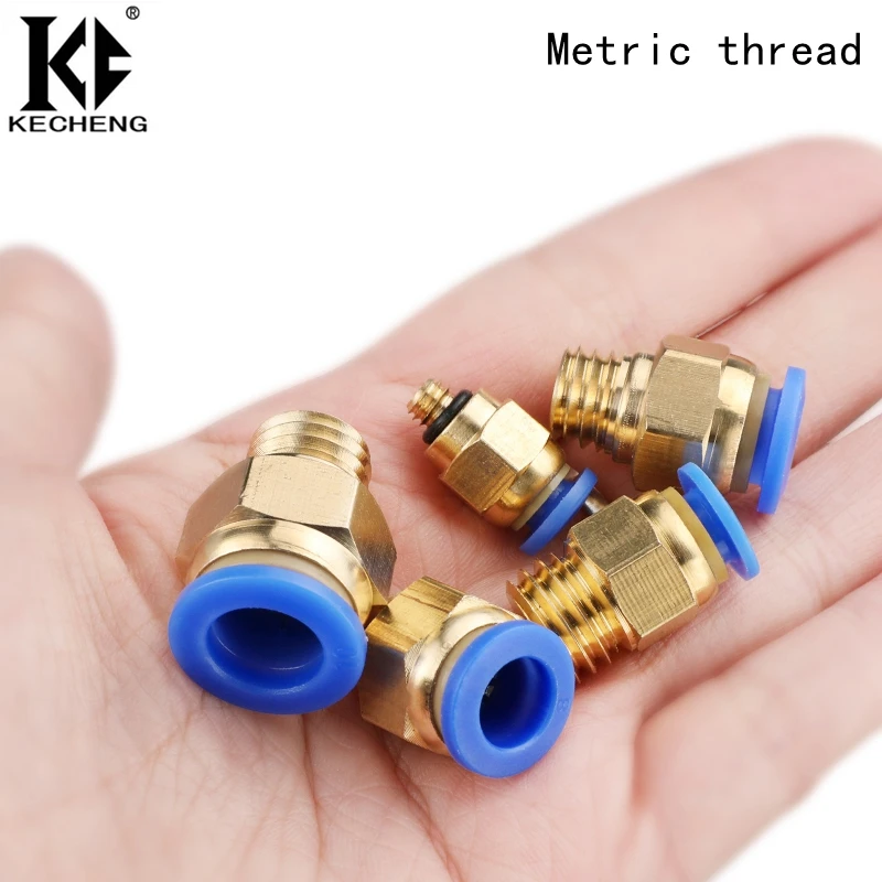 

PC Pneumatic Connector Metric Thread PC4/6/8/12 M6/M8/M10/M12/M14/M16 Air Pipe Connector Quick Coupling Brass Fitting