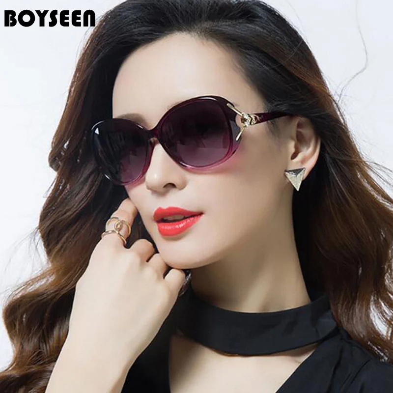 boyseen hot sale fashion sunglasses women classic brand designer female twin beams coating mirror flat panel lens 8842 free global shipping