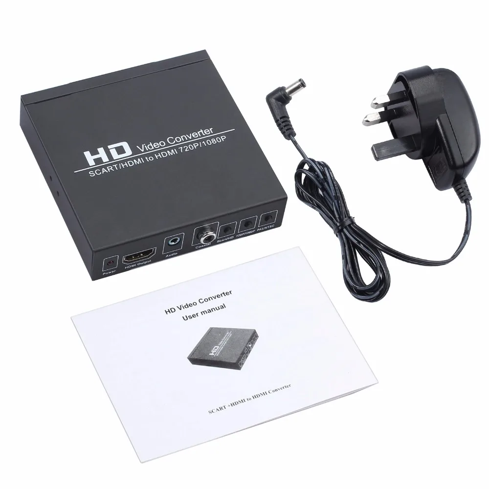 Scart HDMI конвертер адаптер неэкранированный стерео Поддержка 720 P/1080 P сигнал с 3 5 мм