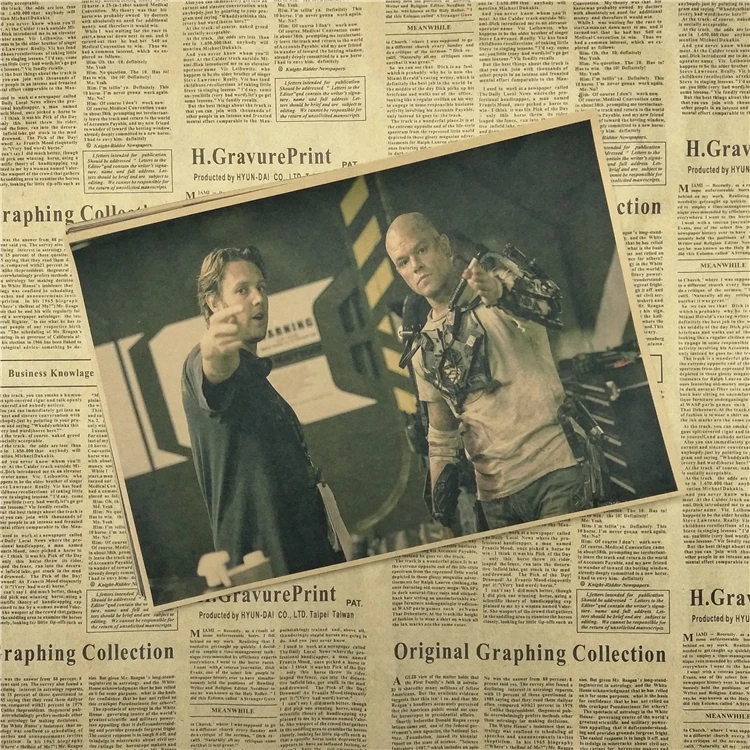 Постер из крафт бумаги Elysium с классическим фильмом декоративные картины на стену