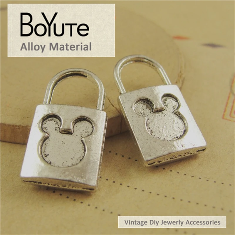 BoYuTe (50 шт./лот) 21*12 мм 2 цвета винтажные металлические подвески из сплава Diy