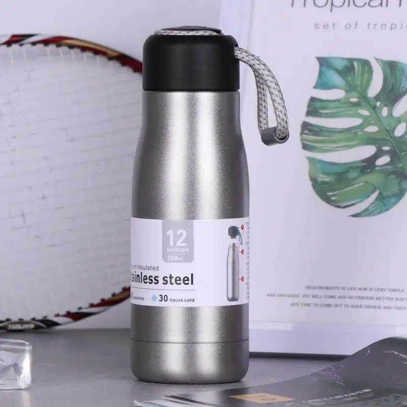 

New Arrival 420ml Thermos Cup Water Bottle Stainless Steel Thermo Cup Vacuum Thermal Mug Birthday Bottle Couple Gift Kid Friend
