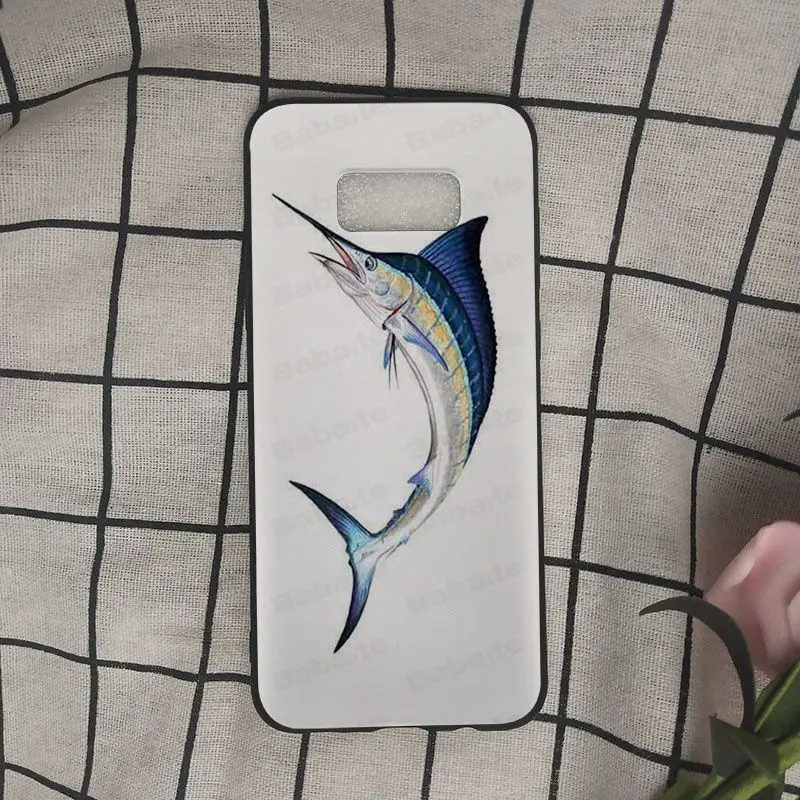 Чехол для телефона Babaite blue marlin fish jumping черный чехол из ТПУ Samsung Galaxy s10 s10plus s9 s8 plus s7