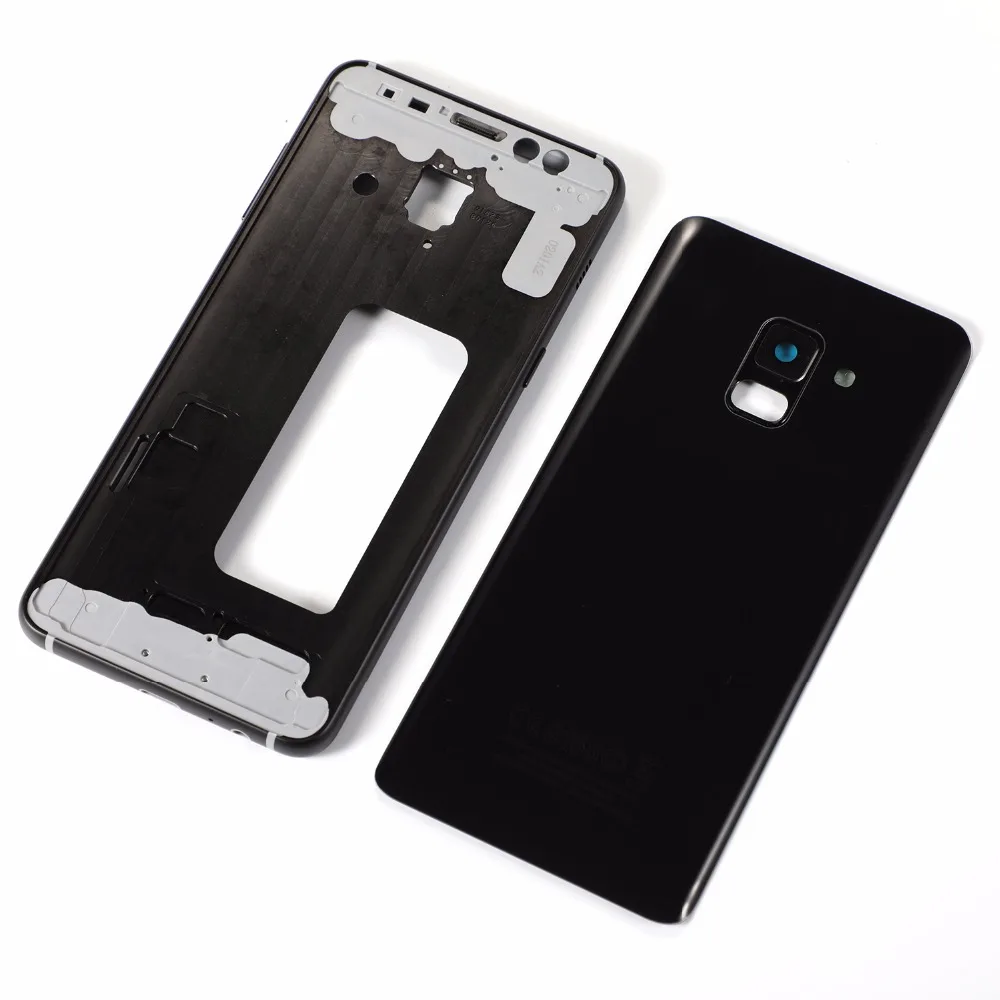 Для Samsung Galaxy A8 2018 A530 A530F SM A530DS корпус металлический средняя рамка + стеклянная