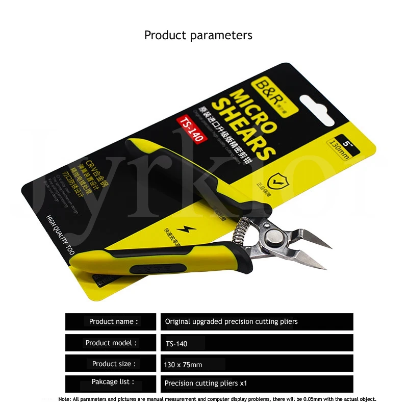 

Jyrkior 5 inch Original Imported New Precision Diagonal Cutting Pliers Micro Shears For Phone Computer PC Tablet Hand Tools