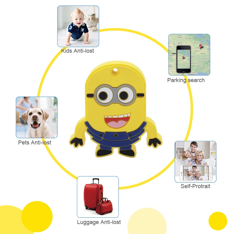 Smart Finder GPS Bluetooth Anti-lost Cartoon Tracker Bag Wallet Key Pet Alarm Lost Reminder for Android ios phone | Электроника