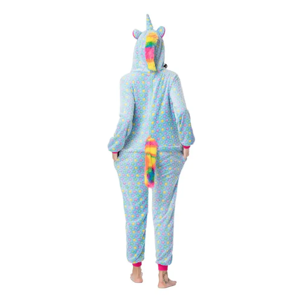 Kigurumi Onesies costumes men women Cosplay Cartoon Five-pointed star unicorn zipper Pajamas Costumes Sleepwear halloween Party |