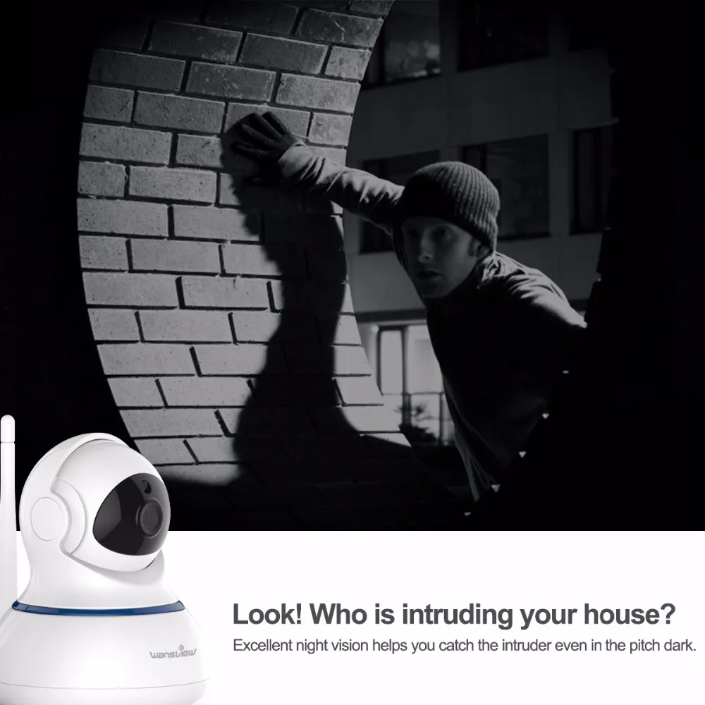 Wansview Беспроводной 1080P ip-камера с модулем питания через домашнюю Камера Wi-Fi