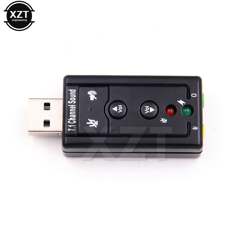 10 шт./лот внешняя Виртуальная 7 1 USB Аудио Звуковая карта адаптер 2 0 Mic Динамик