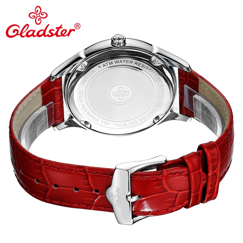 Gladster роскошные японские MIYOTA 2039 Кристальные женские часы под платье золотые