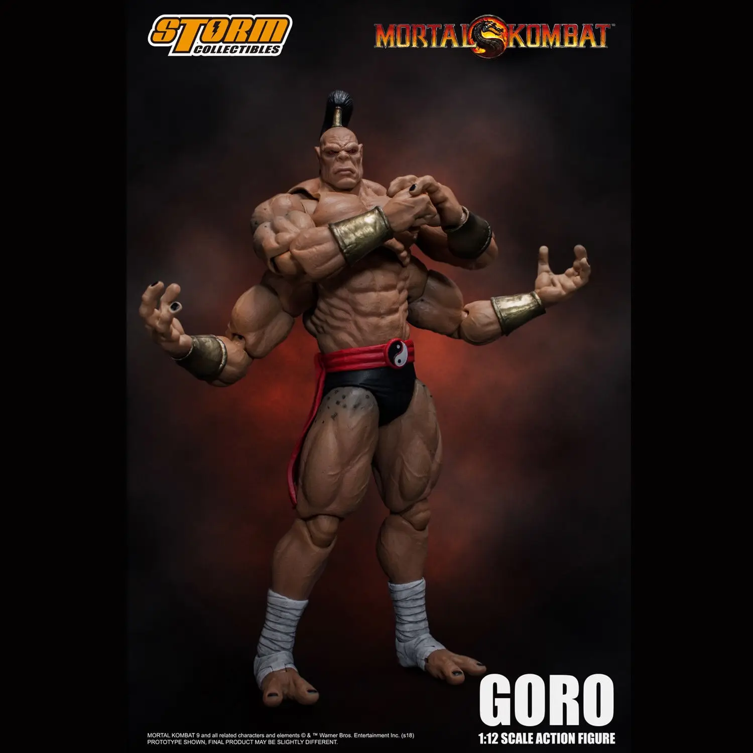 Игрушки от Storm 1/12 Mortal Kombat BOSS GORO коллекция экшн фигурка двойная голова Лепка версия