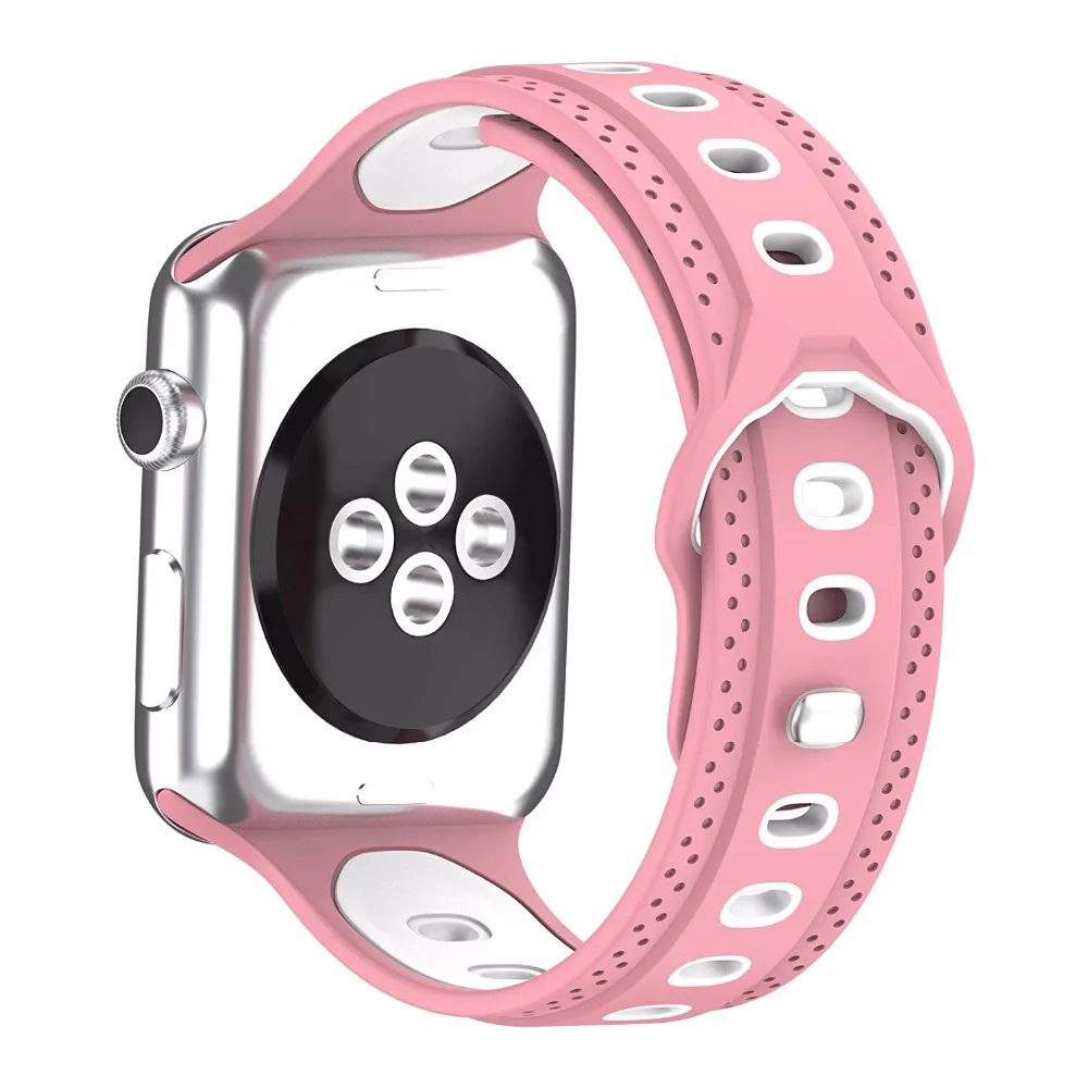 Bemorcabo силиконовый спортивный ремешок сменный Браслет для Apple Watch Series 3/Series 2/Series