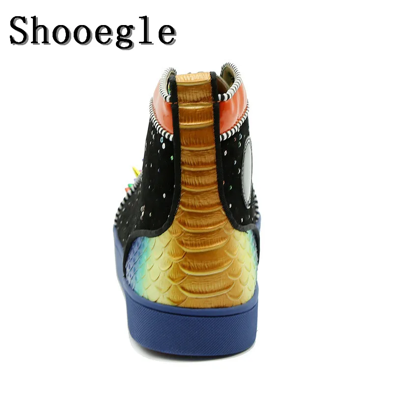 Кроссовки SHOOEGLE мужские с шипами или одеялом на шнуровке высокие плоская подошва