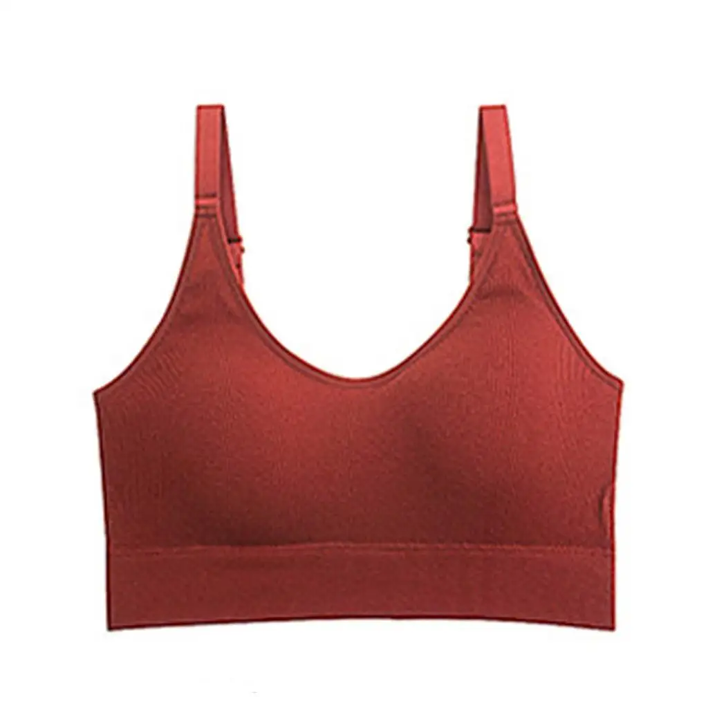 Women Casual Workout Yoga Clothes Activewear Solid Spaghetti Straps Sports Elastic Bra Sleeveless | Спорт и развлечения