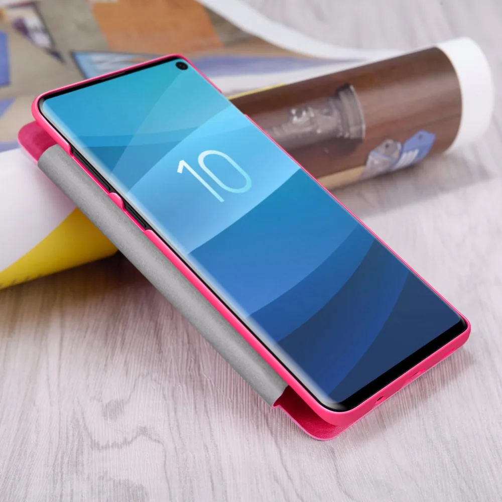 Filp чехол для samsung S10 S10+ NILLKIN блестящий супер тонкий флип-чехол pu кожаный чехол для samsung S10 S10 plus