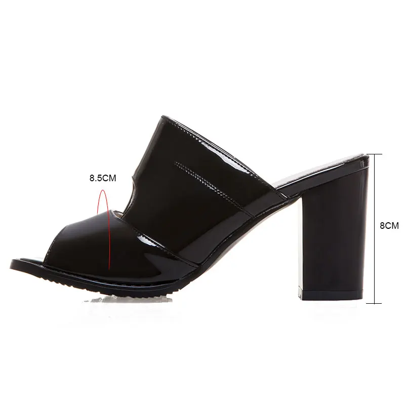 Fanyuan/лаконичные летние шлепанцы из лакированной кожи в римском стиле Scarpe Donna