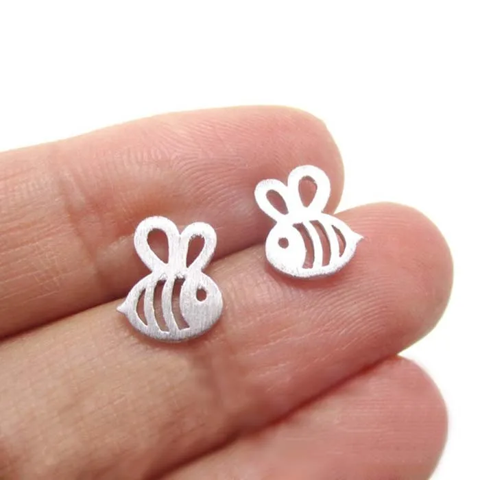Daisies Stude Earrings Adorable Bumble Bee Insect Shaped Earrings Animal Jewelry For Women 30pcs/lot
