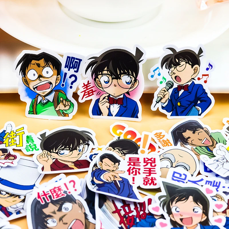 40 шт креативные kawaii самодельные Conan наклейки для мальчика ноутбука планировщик