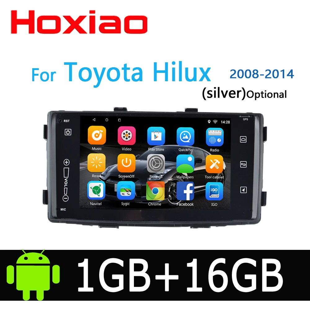 Hoxiao Android 8 1 для Toyota HILUX 2008 2014 GPS HD мультимедийный плеер карта навигации WIFI ROS BT без DVD