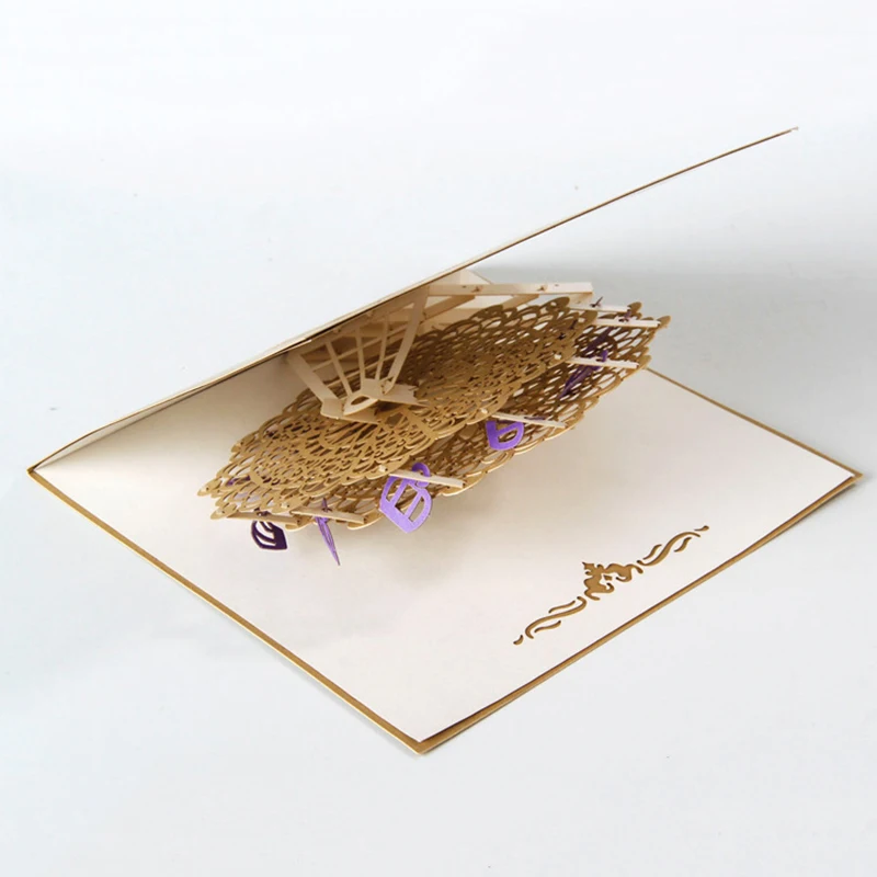 Всплывающая 3D открытка-валентинка с изображением колеса обозрения 2016 год