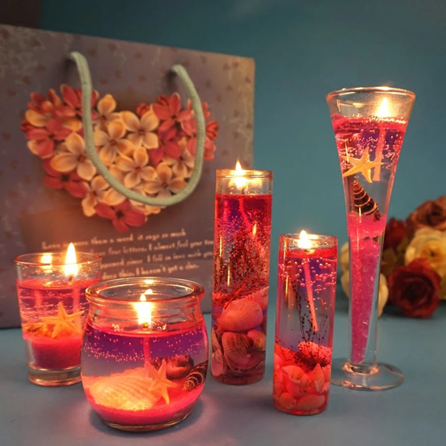 Pink Beautiful Candle Wedding Favors Gifts Scented Candles Decoration Light Hediyelik Decorative 50KO332 | Дом и сад