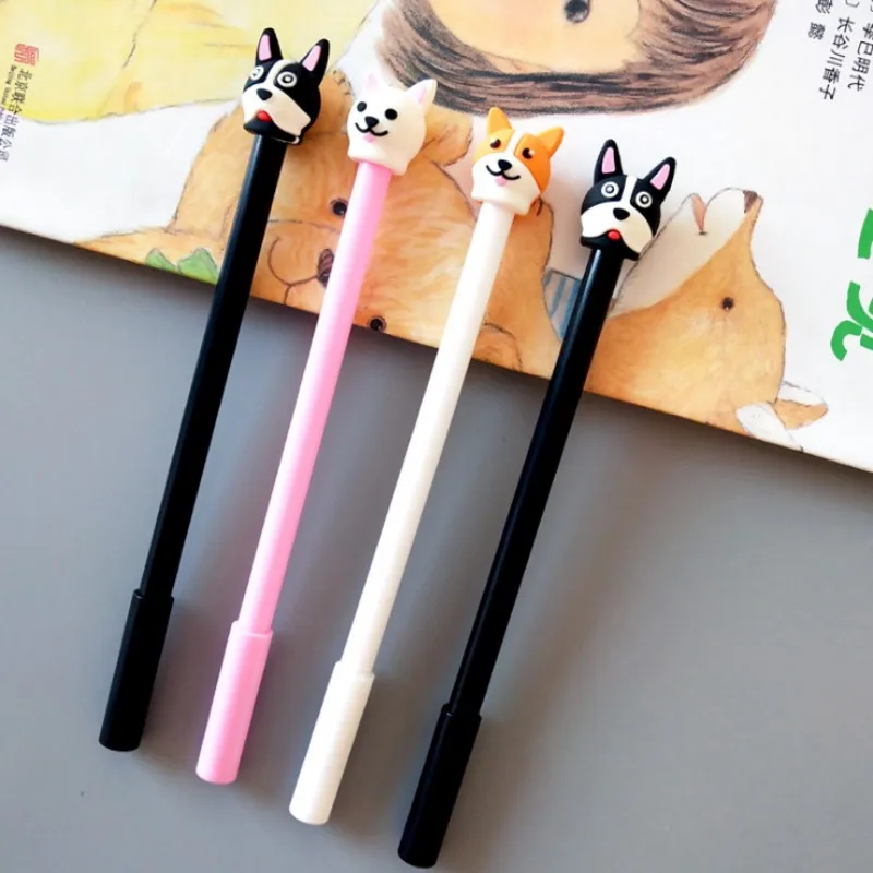 3 шт./лот милая собака животное мультфильм пластиковая гелевая ручка материал
