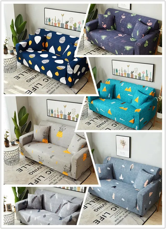 Высококачественное эластичное покрытие для дивана с мультяшным принтом